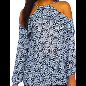 MICHAEL Michael Kors Cold Shoulder Flounce Top